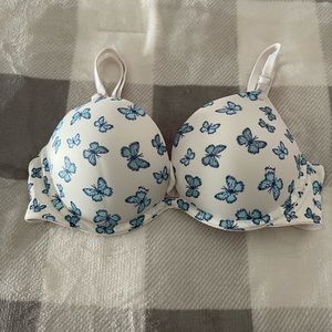 VS PINK Push Up Bra Butterfly 34B NWOT
